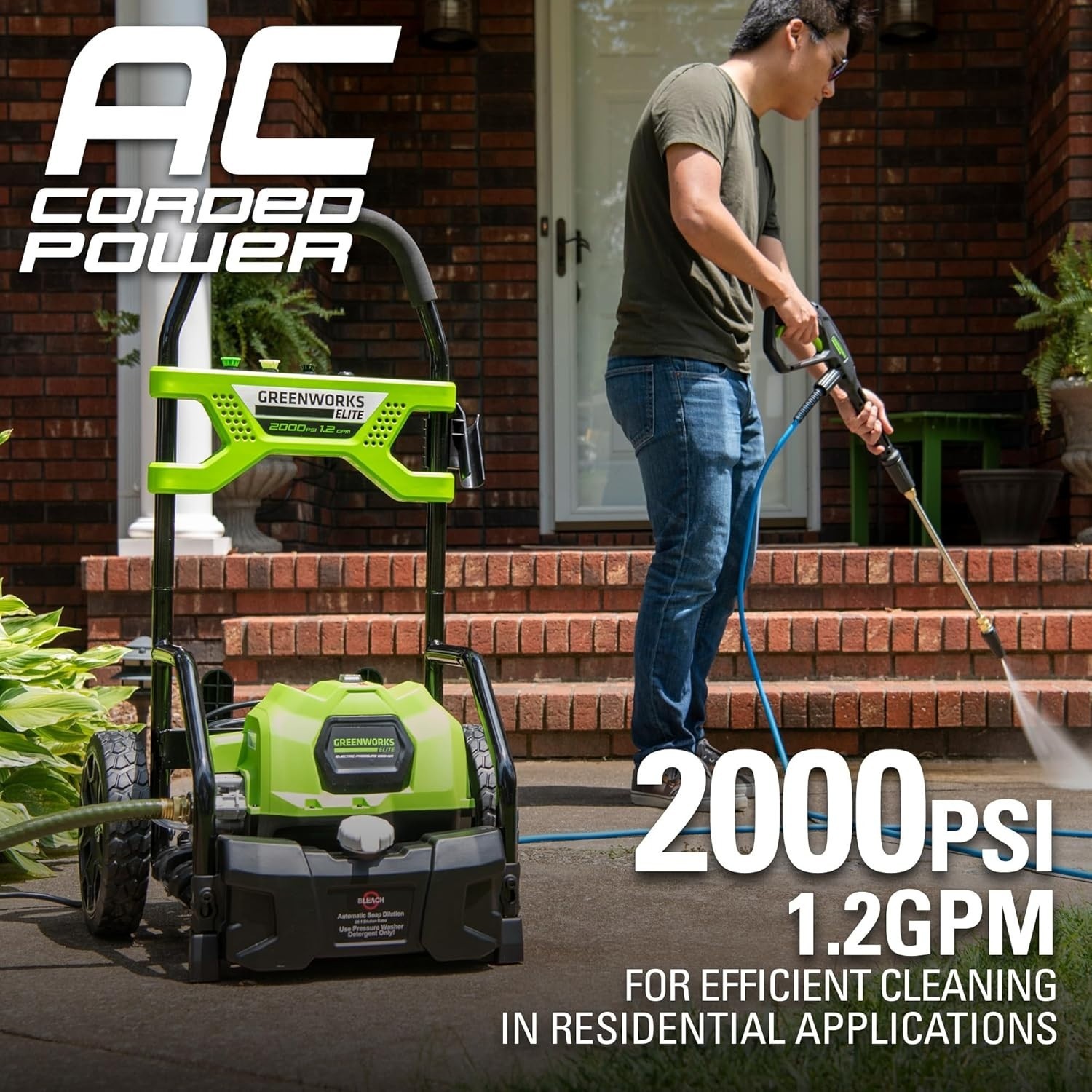 Greenworks EPW-2000 2000 PSI Electric Pressure Washer Open Box + 1YR Warranty