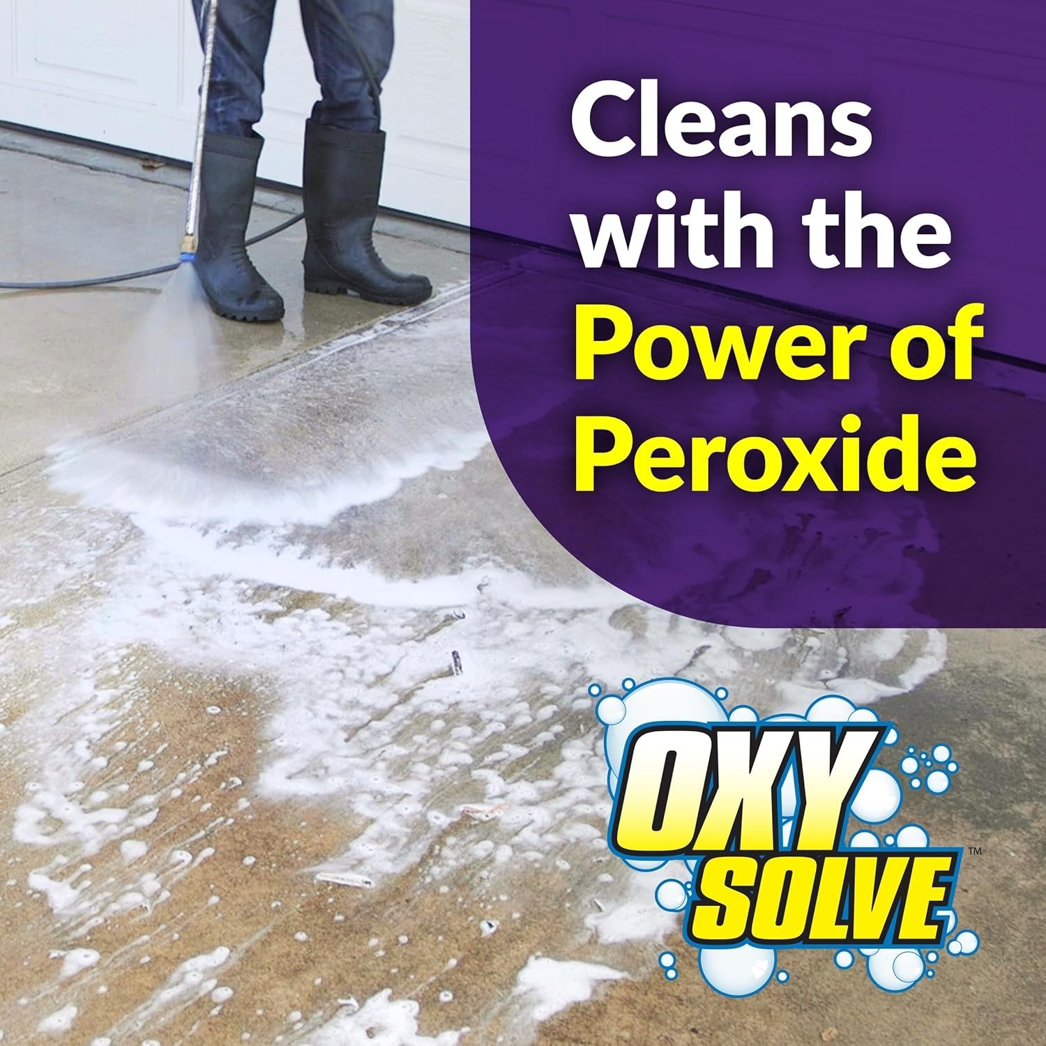 Eco-Friendly Oxy Solve 128 Fl Oz Cleaner for Driveways & Masonry – Chlorine Free