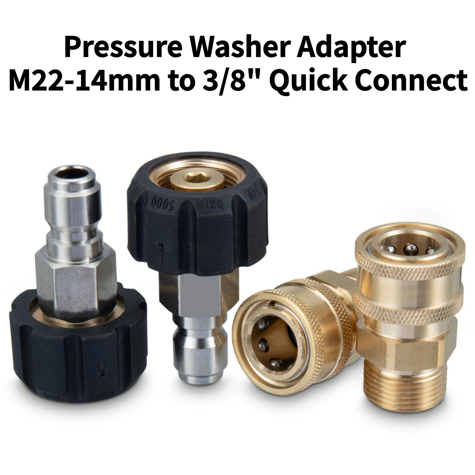 25FT 5800PSI Replacement High Pressure Power Washer Hose,M22- 3/8″ Quick Connect