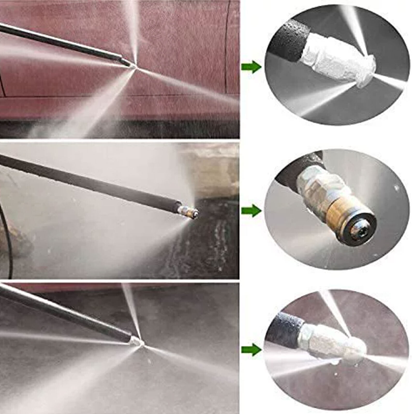 50FT / 100FT Sewer Jetter Kit for Pressure Washer, 5800PSI Drain Cleaning Hose