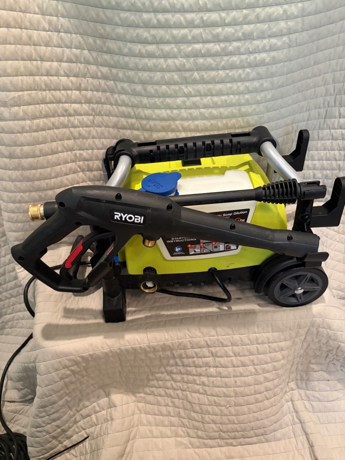 RYOBI RY1419MT 1900 PSI 1.2 GPM Electric Pressure Washer Tested Working