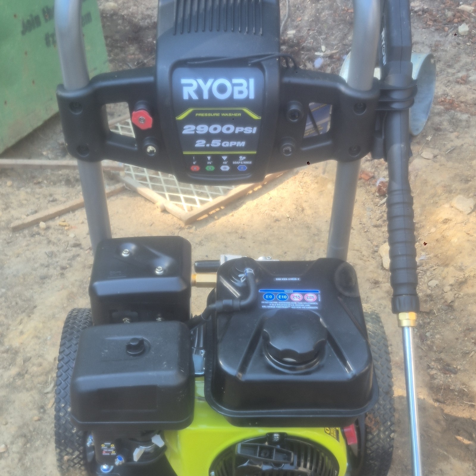 Ryobi RY802925 Gas Pressure Washer 2900 PSI 2.5 GPM 212cc Quick Connect