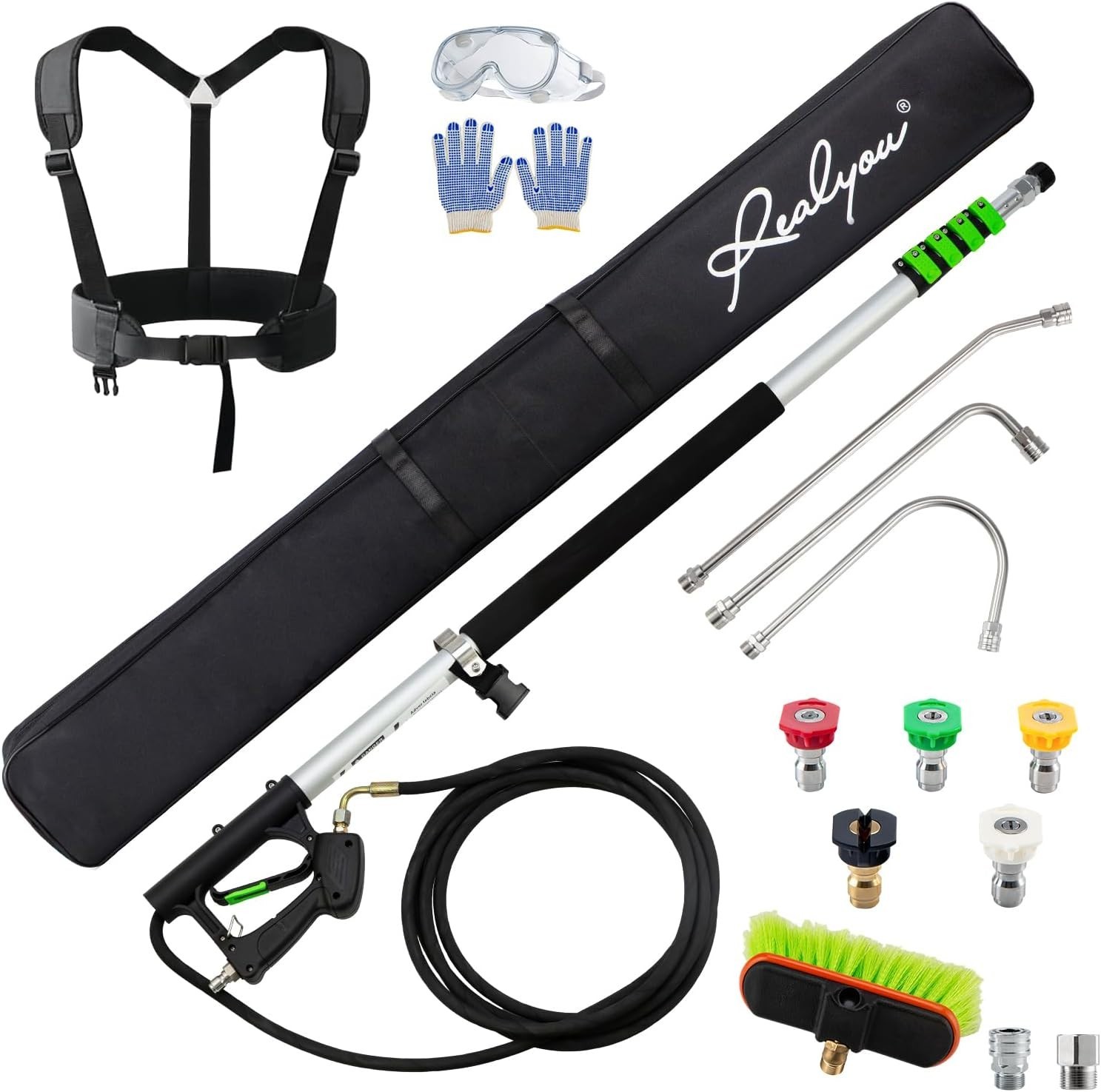Telescoping Pressure Washer Wand 24 Feet Compatible with 4000 PSI Power Washers