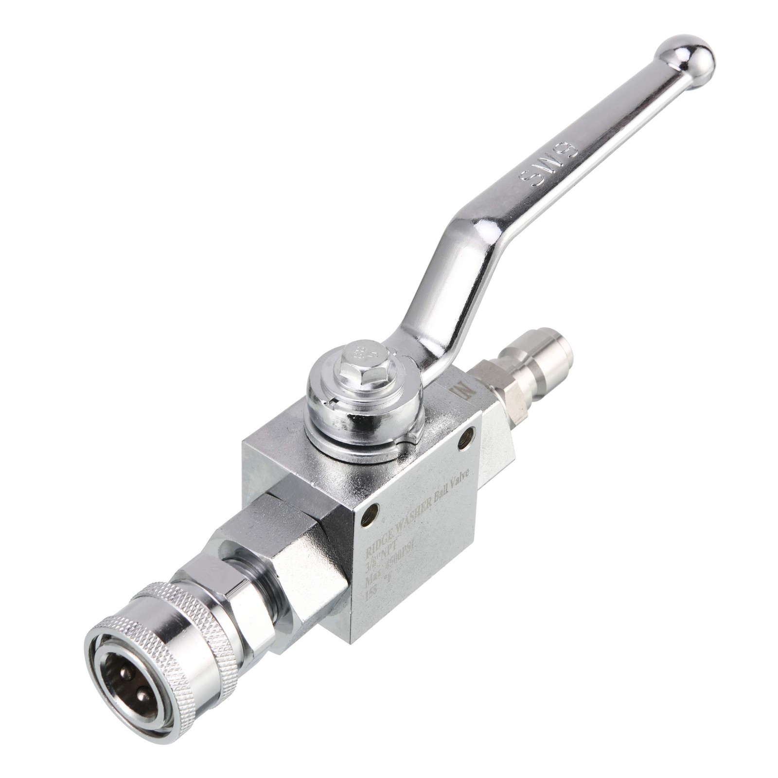 High Pressure Ball Valve Kit for Power Washer Hose, 3/8” Quick Disconnect, 45…