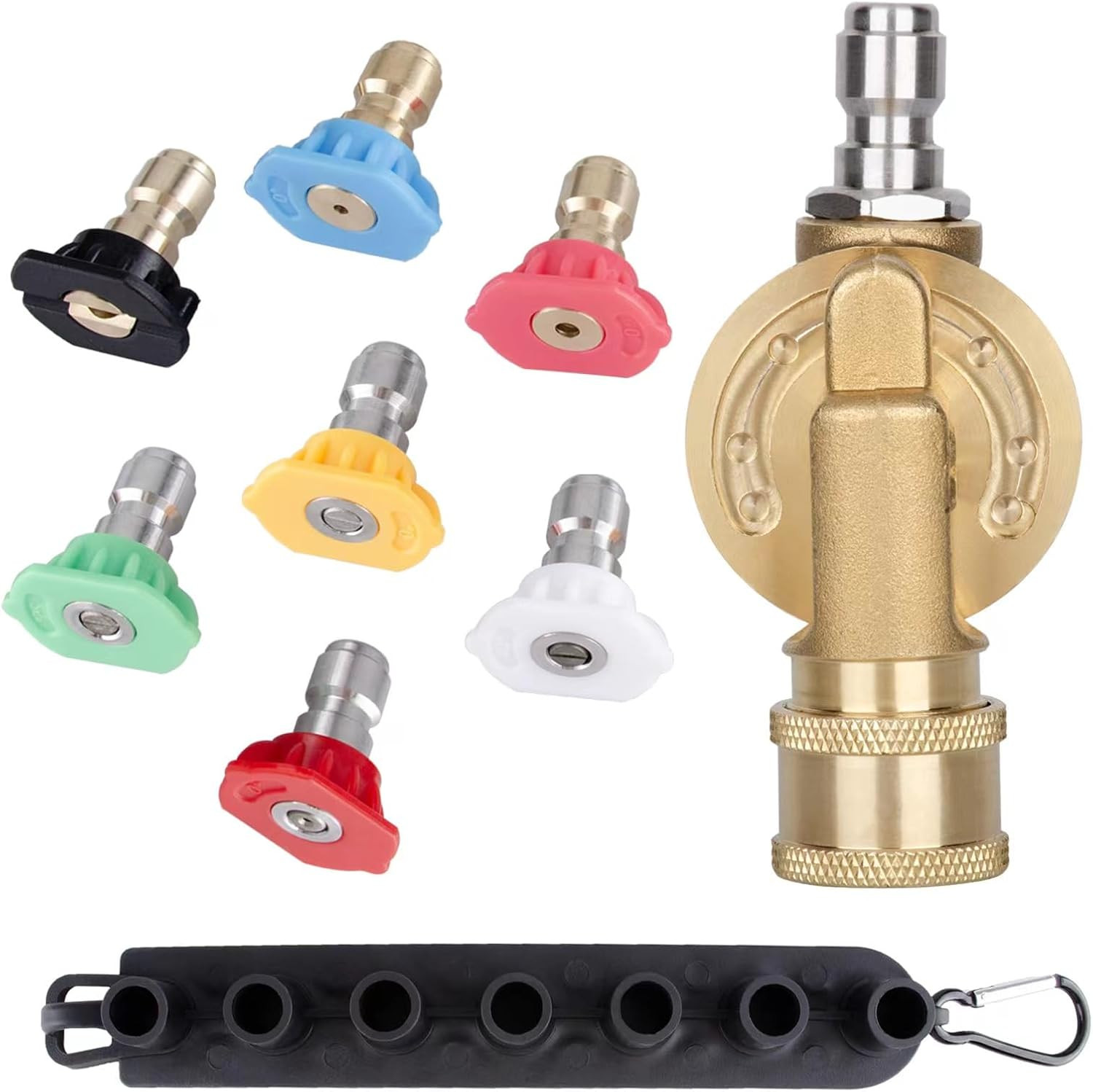 Pressure Washer Pivoting Coupler Kit – 240 Degree Rotation, Includes Gutter