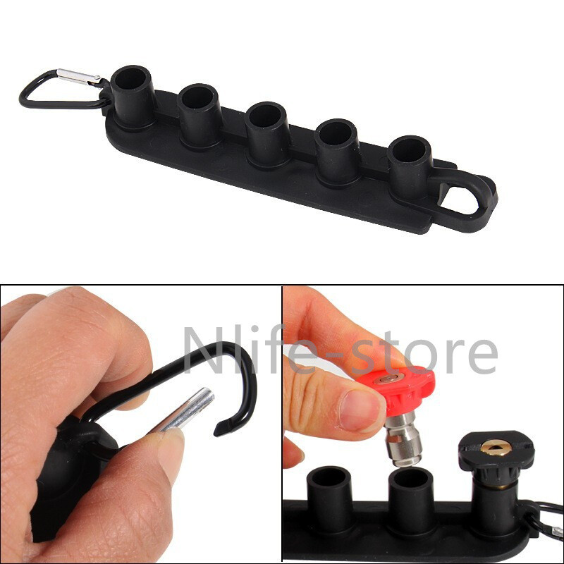 Snow Foam Tips Holder 4500PSI Pressure Washer Gun Spray Nozzle 1/4 Quick Release