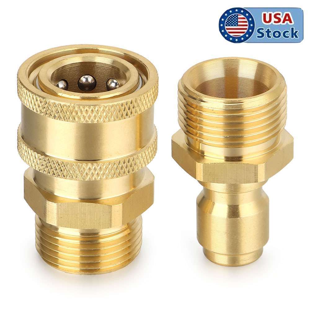 Pressure Washer Quick Disconnect Adaptor Set M22-15mm to 3/8″ Quick Release