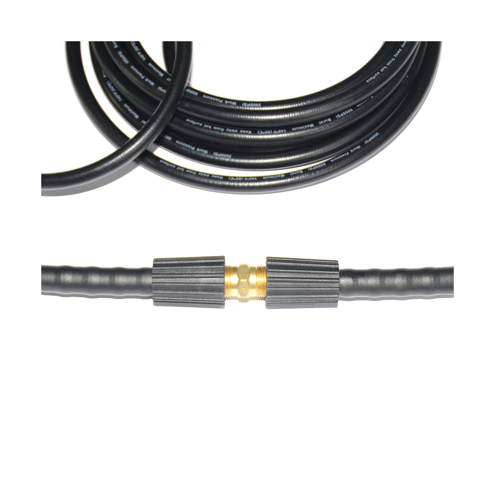 XZT 3000 PSI 35FT 1/4-inch High Pressure Washer Hose with Adapter,3000PSI Ext…