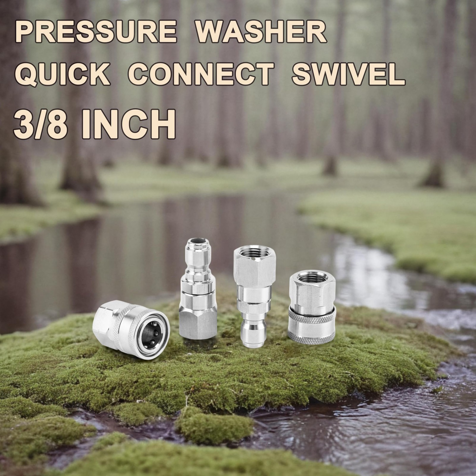 3/8 Inch Quick Connect Fittings Pressure Washer Swivel Connector NPT Female