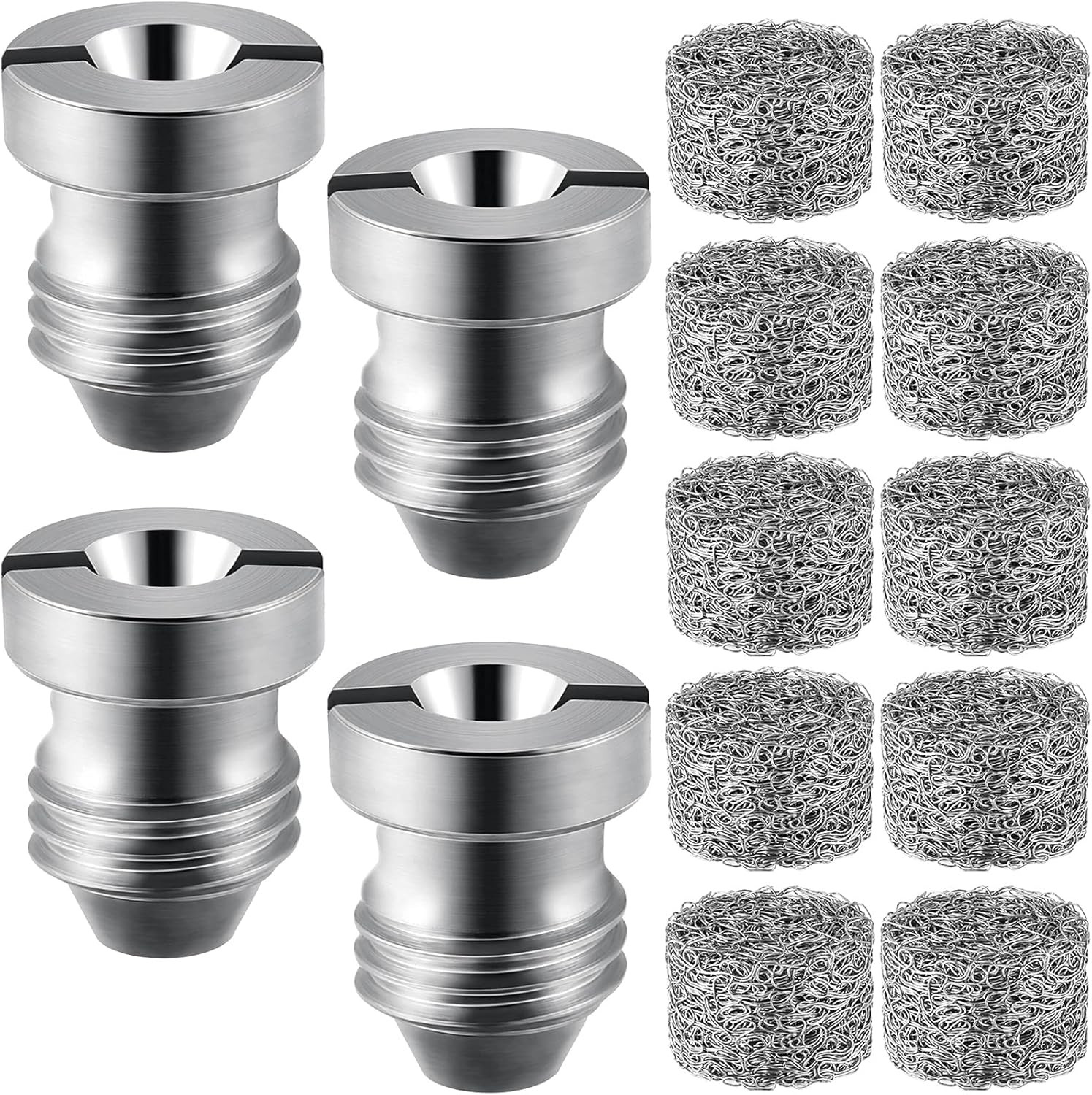 4 Pieces 1.1Mm Orifice for Foam Cannon Nozzle and 10 Pieces Foam Maker, High Rep
