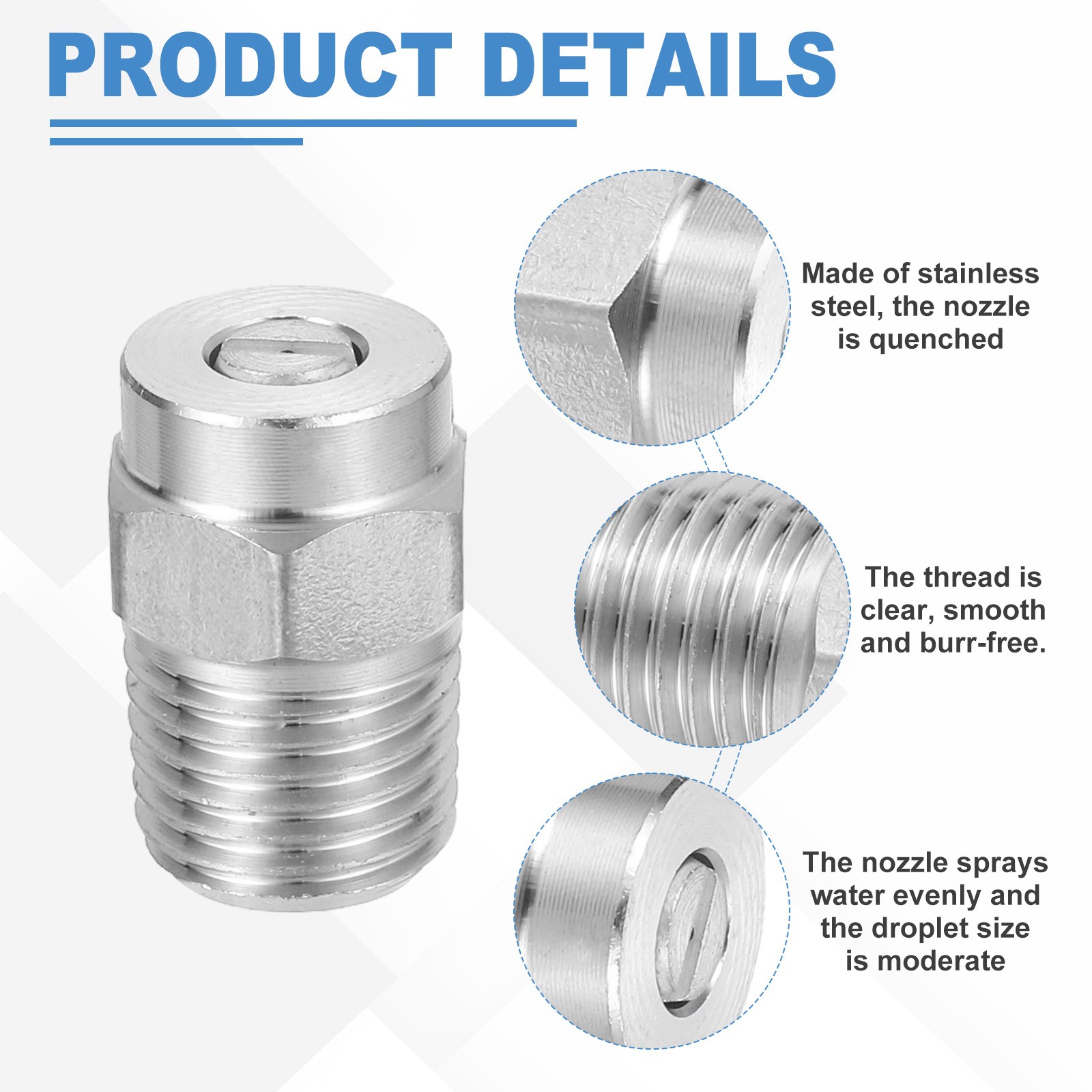 Nozzle 1/4″ NPT Male 050 40° for Surface Cleaners