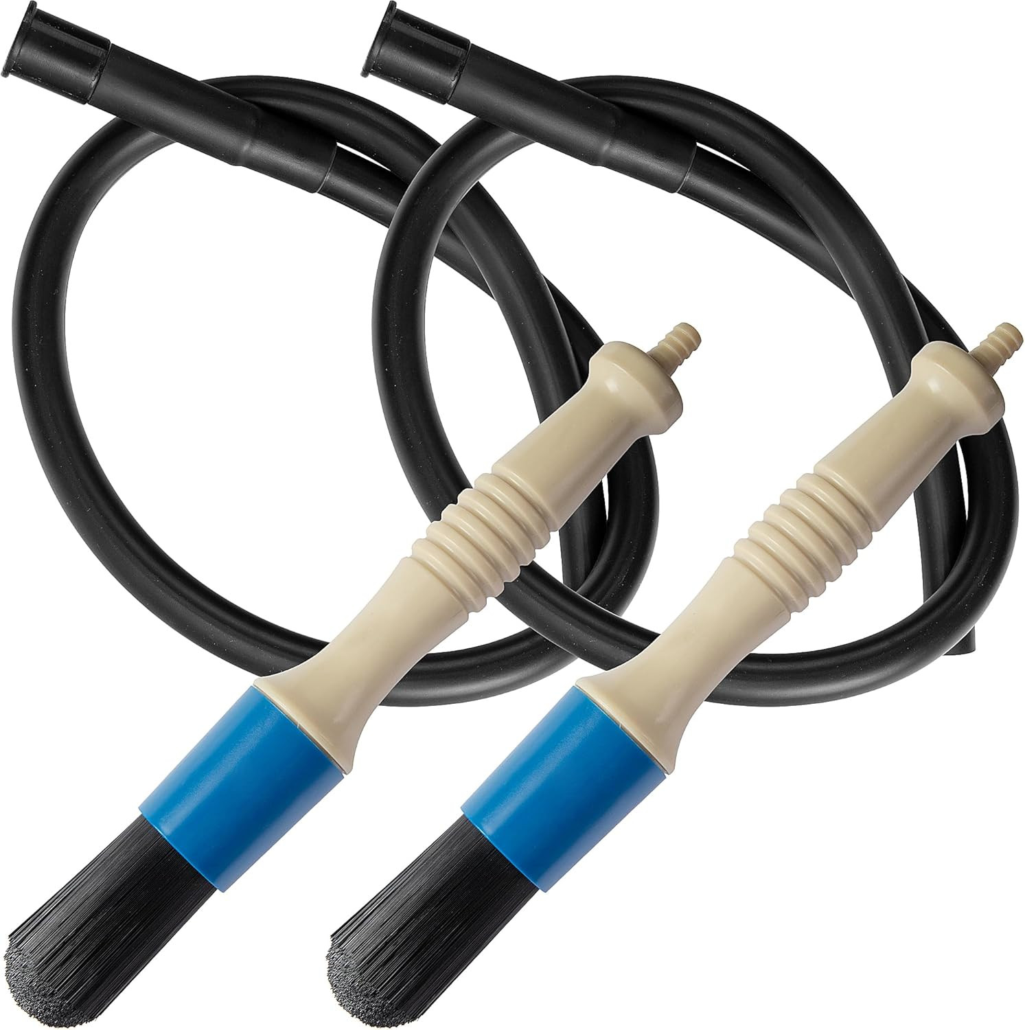 DECOHS Parts Washer Brush Set w/ 31″ Hose – 2 Pack Flow-Thru Cleaner