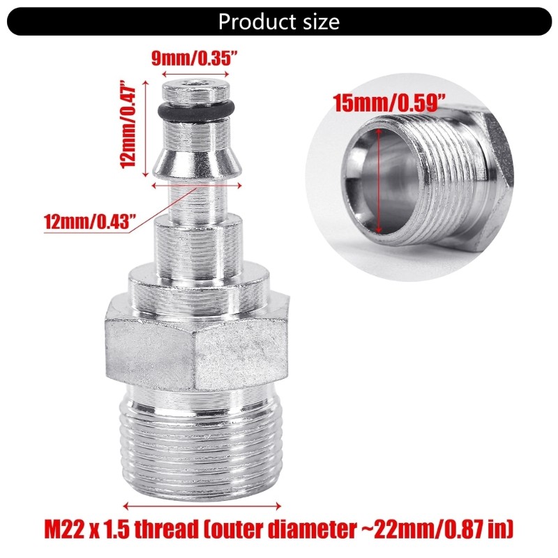 Pack of 2 Steel Hose Quick Disconnect Couplers Anti Burst Design for Pressure
