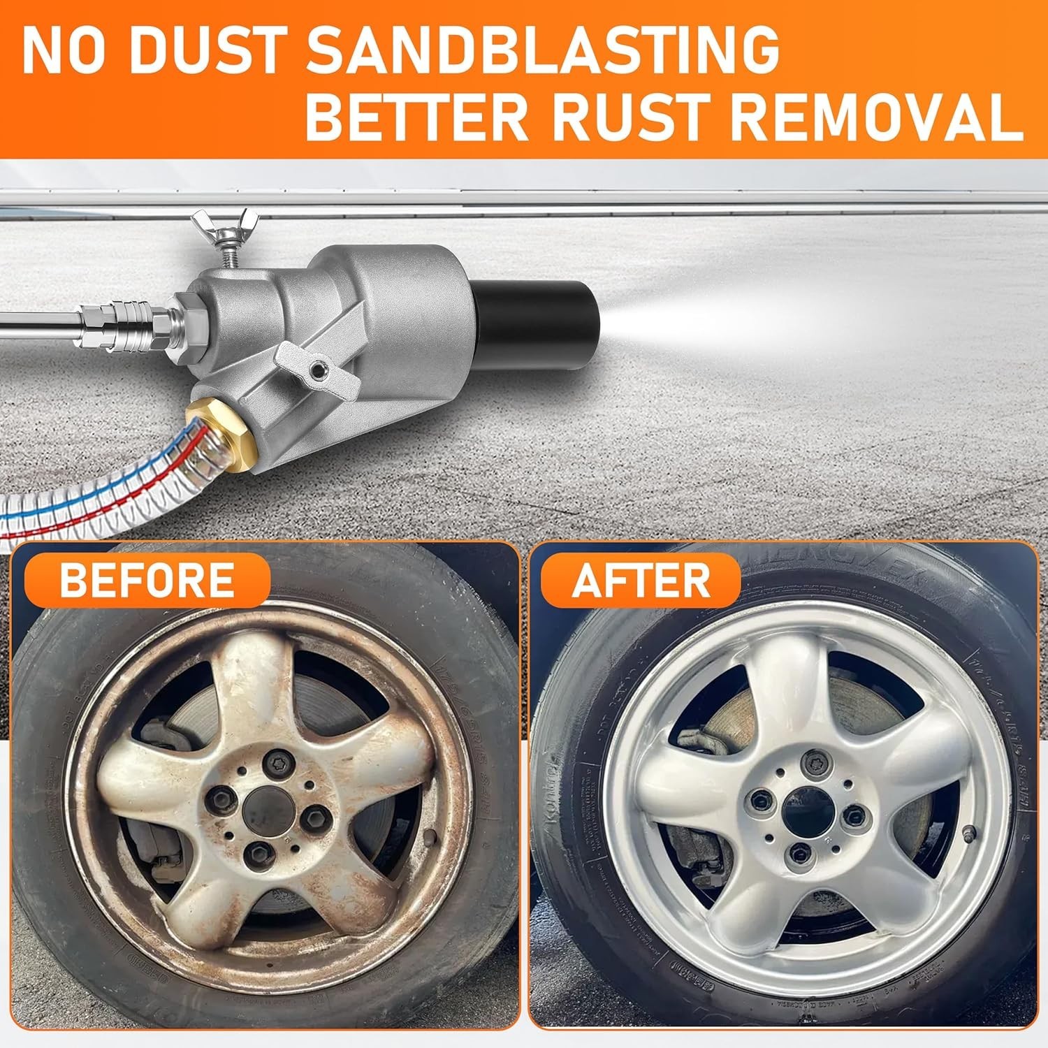 Professional Dustless Sand Blasting Kit for Graffiti & Rust Removal – 5000 PSI