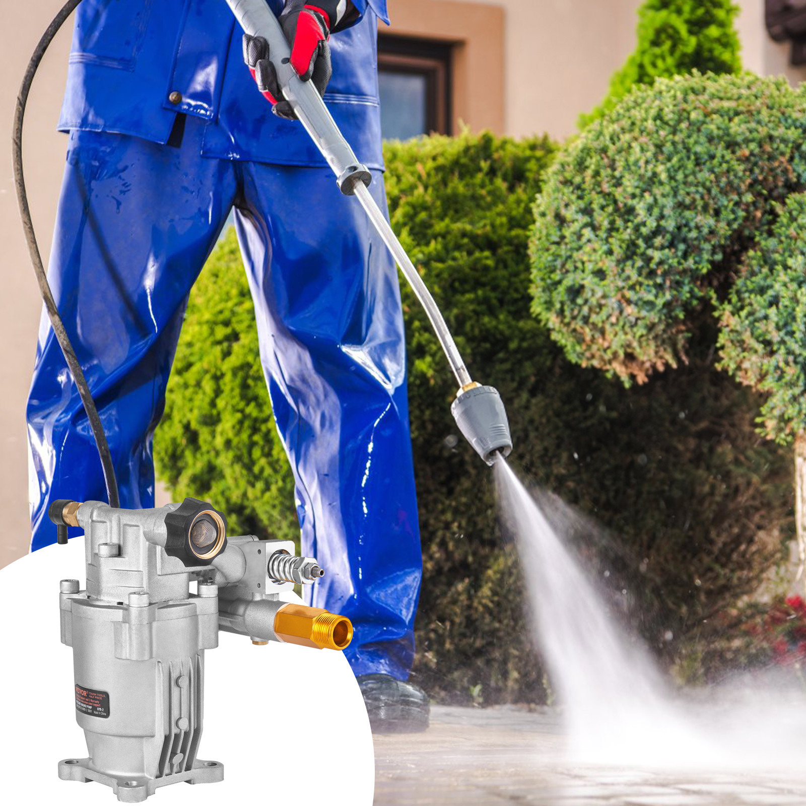 Pressure Washer Pump Power Washer Pump 3/4″ Horizontal 3400 PSI 2.5 GPM