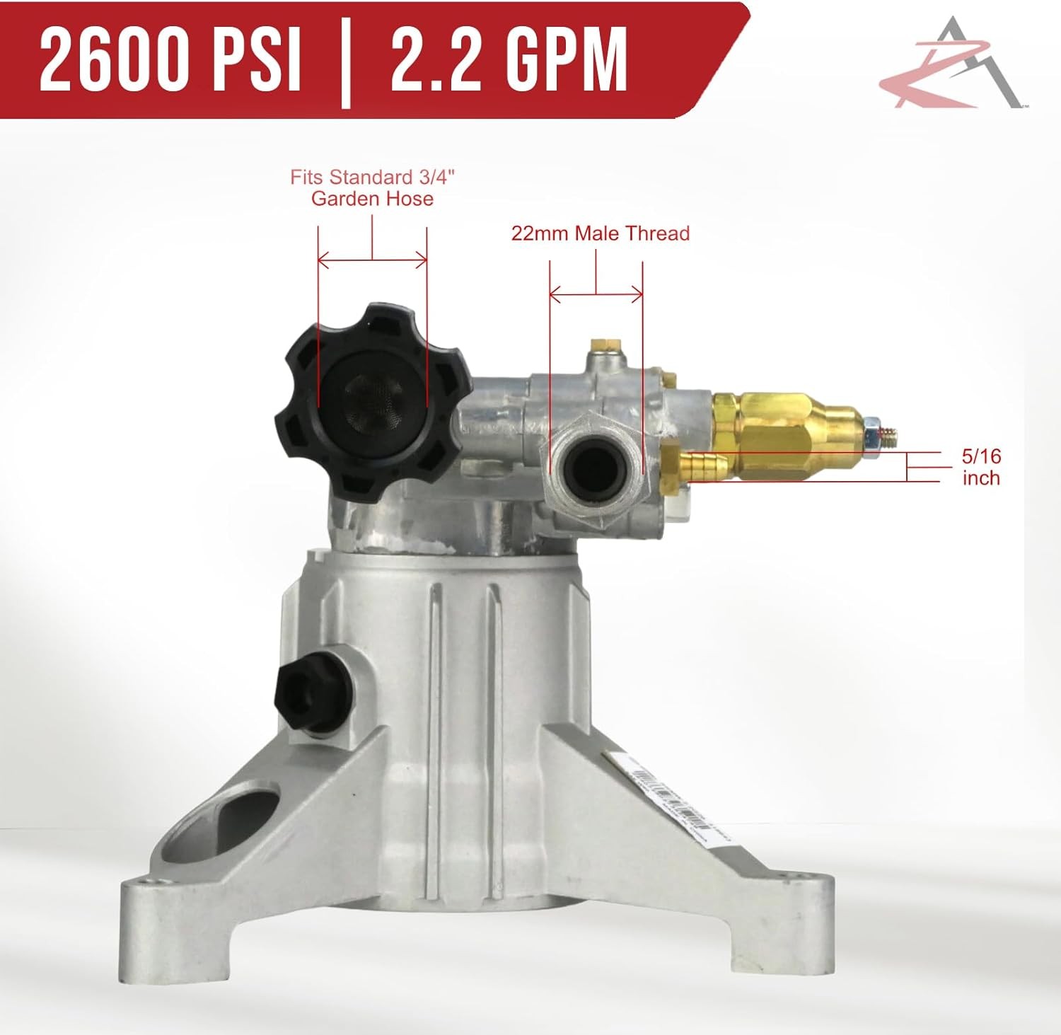 OEM AR Annovi Reverberi SRMW22G26-EZ-SX Rear-Facing or Left-Handed SX Pump