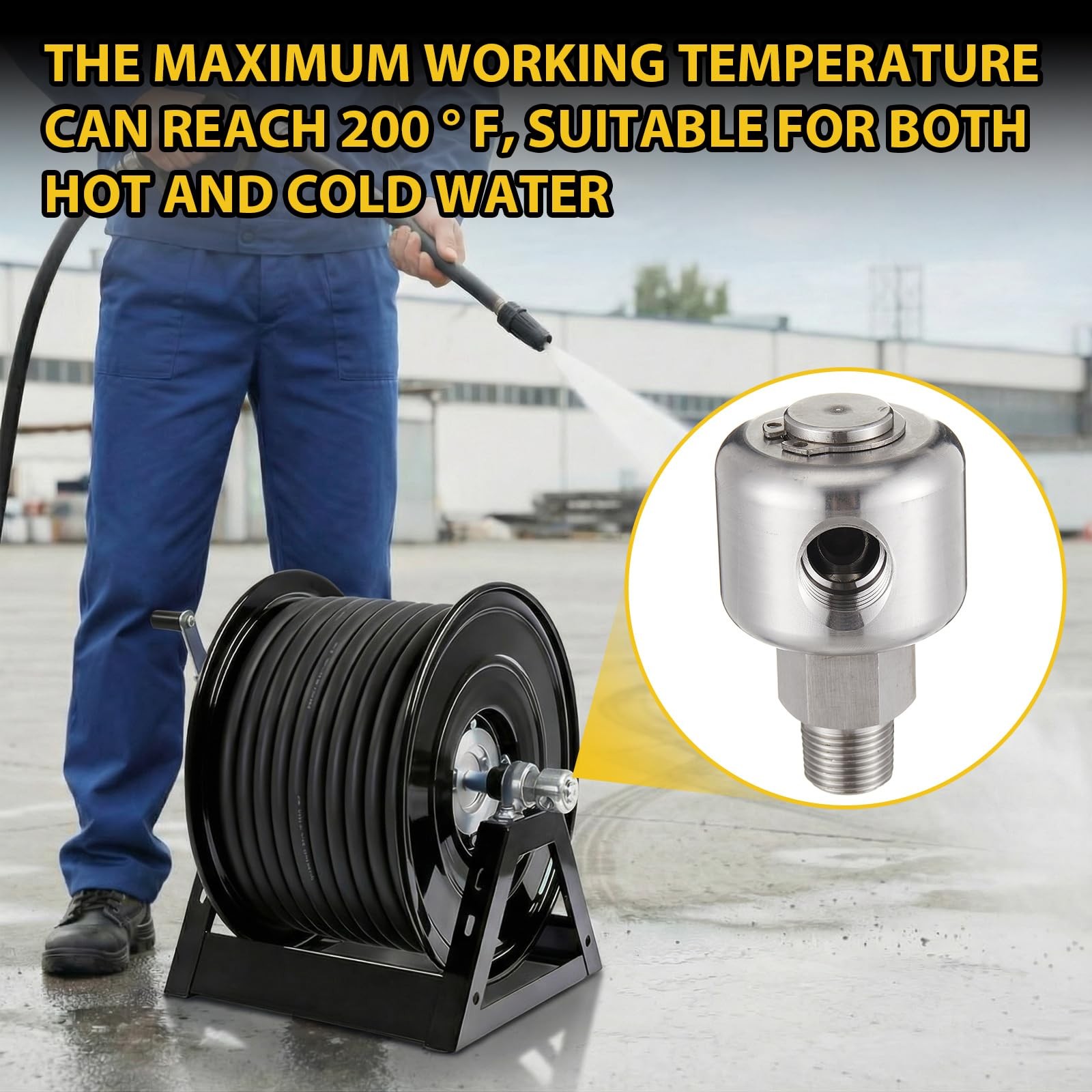 1 PCS 3/8 Inch NPT Stainless Steel Hose Swivel Male Female Adapter 3000PSI