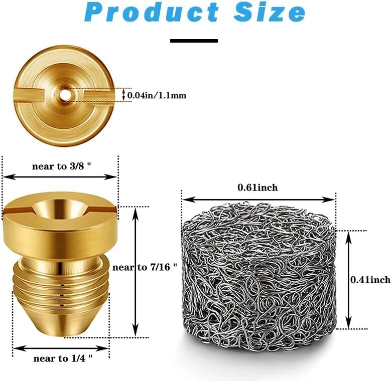 Foam Cannon 1.1mm Orifice Nozzle Tips, Universal NPT Thread Type for Snow Foam
