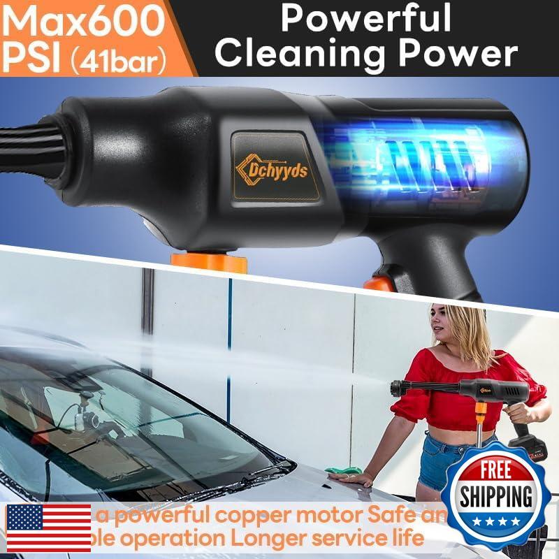 Portable Cordless Pressure Washer, 40000 mAh Battery Powered Pressure Washer