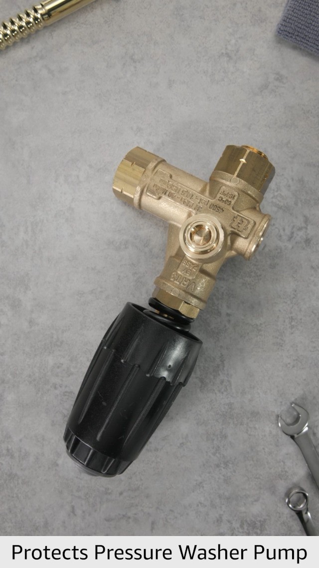 Pressure Washer Unloader Valve 4500 PSI 10.5 GPM 3/8″ FNPT Black