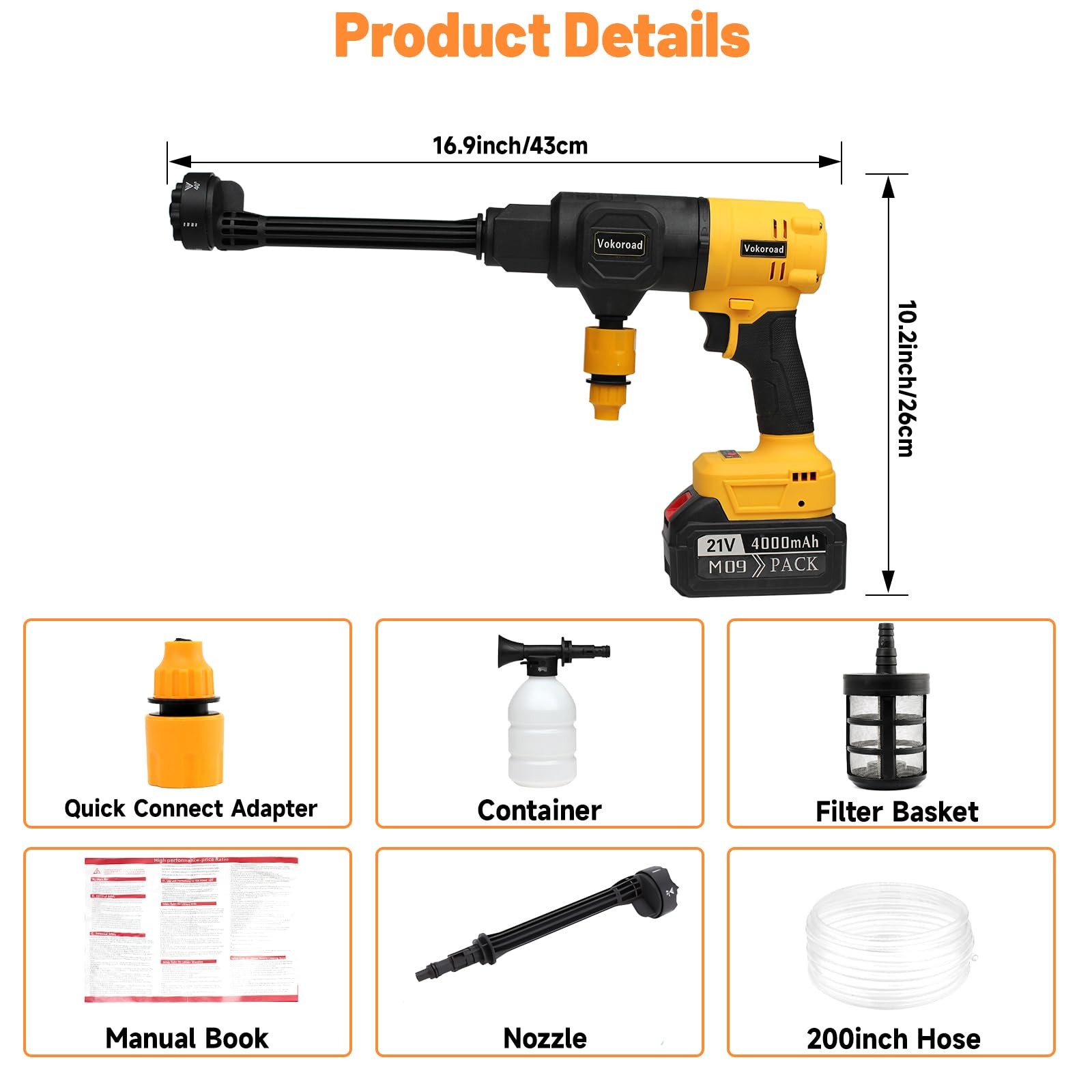 Cordless Car Cleaner Tool with Makita 18V Battery with Rechargeable 4.0Ah Bat…