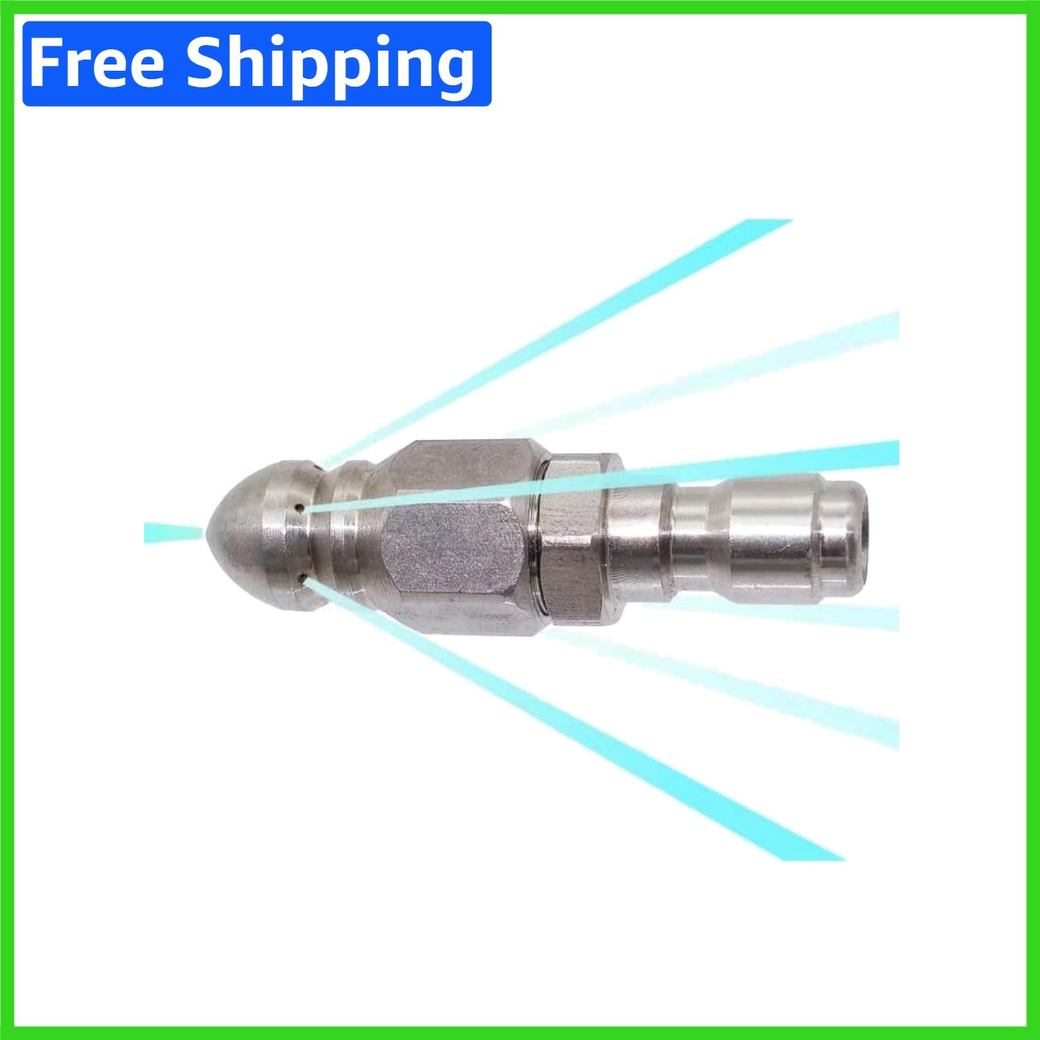 Compact and Durable 5000 PSI Pressure Washer Sewer Jet Nozzle with Quick Connect
