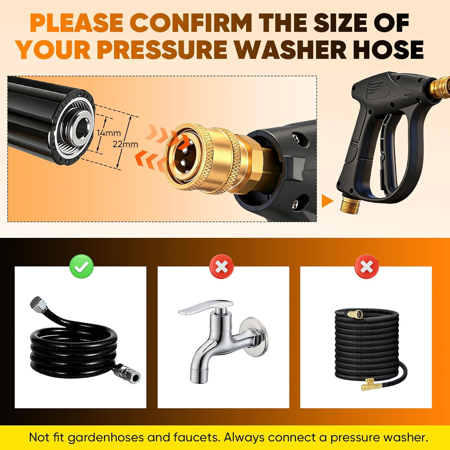 Foam Cannon Dual Connector Accessory for Pressure Washer Kit
