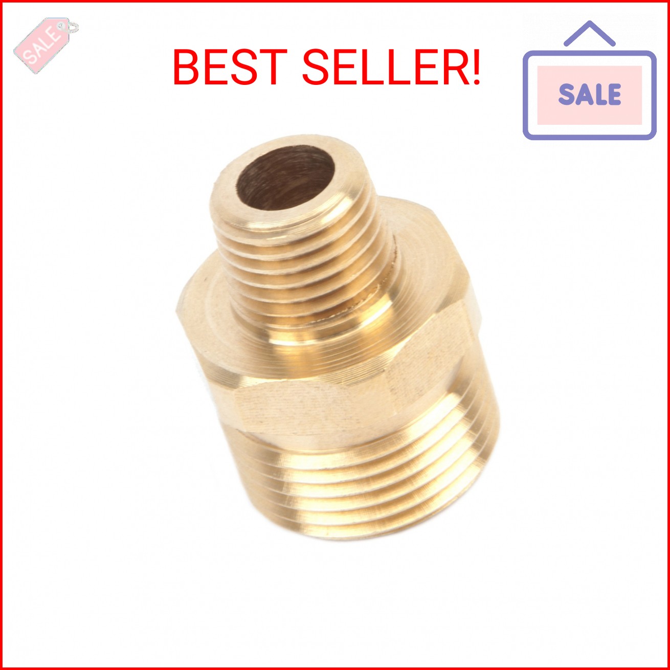 Forney 75115 Pressure Washer Accessories, Male Screw Nipple, M22M to 1/4-Inch Ma