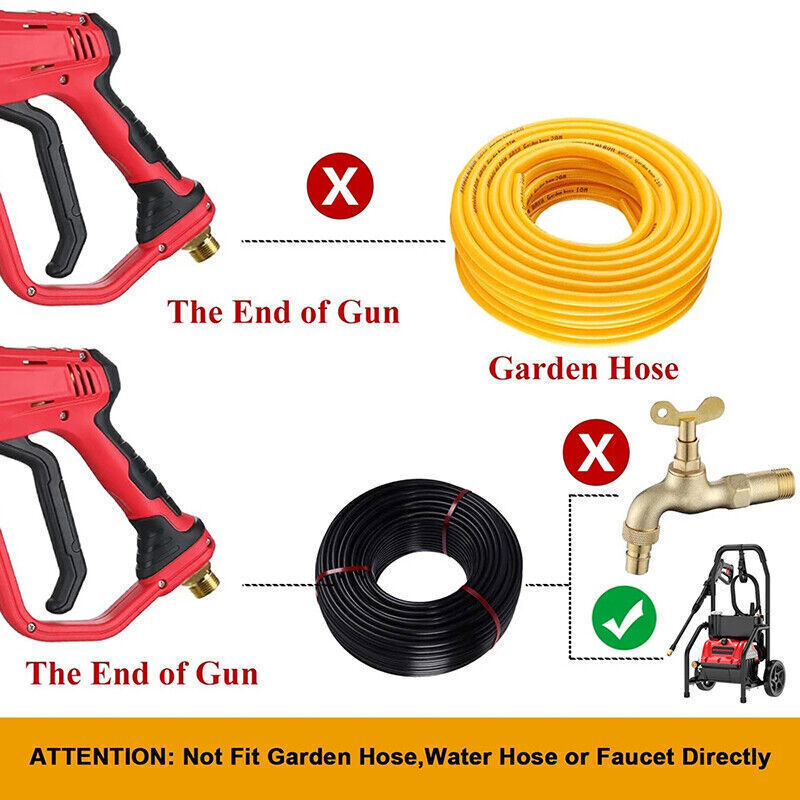 High Pressure 4000PSI Car Power Washer Gun Spray Wand Lance Nozzle and Hose Kit