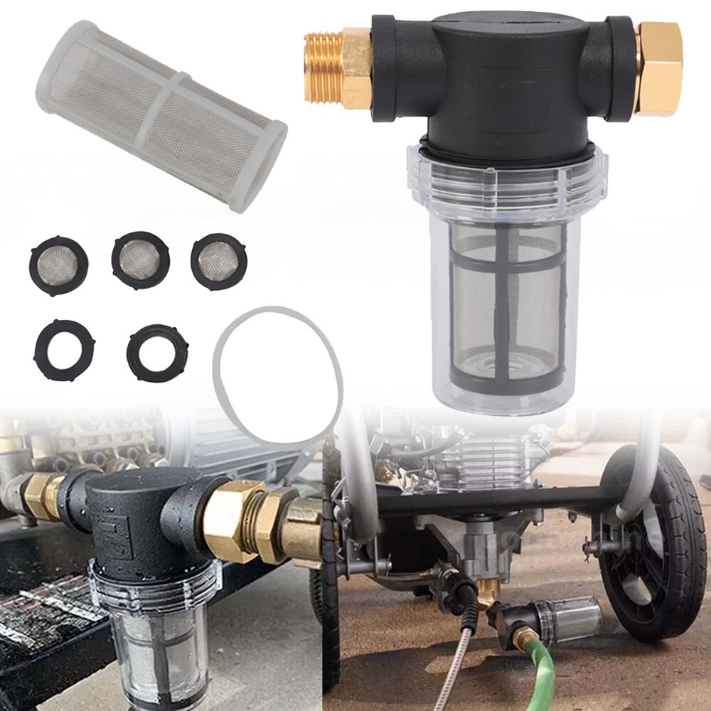 Garden Hose Inline Filter For Pressure Washer Washing Machine Water Inlet Set
