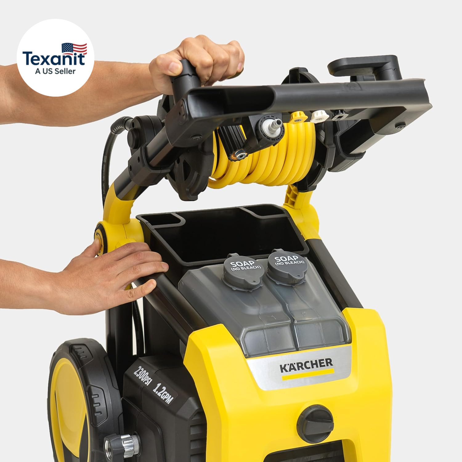 Kärcher Pressure Washer K2300PS, CETA Certified, 4 Spray Nozzles, Detergent Tank