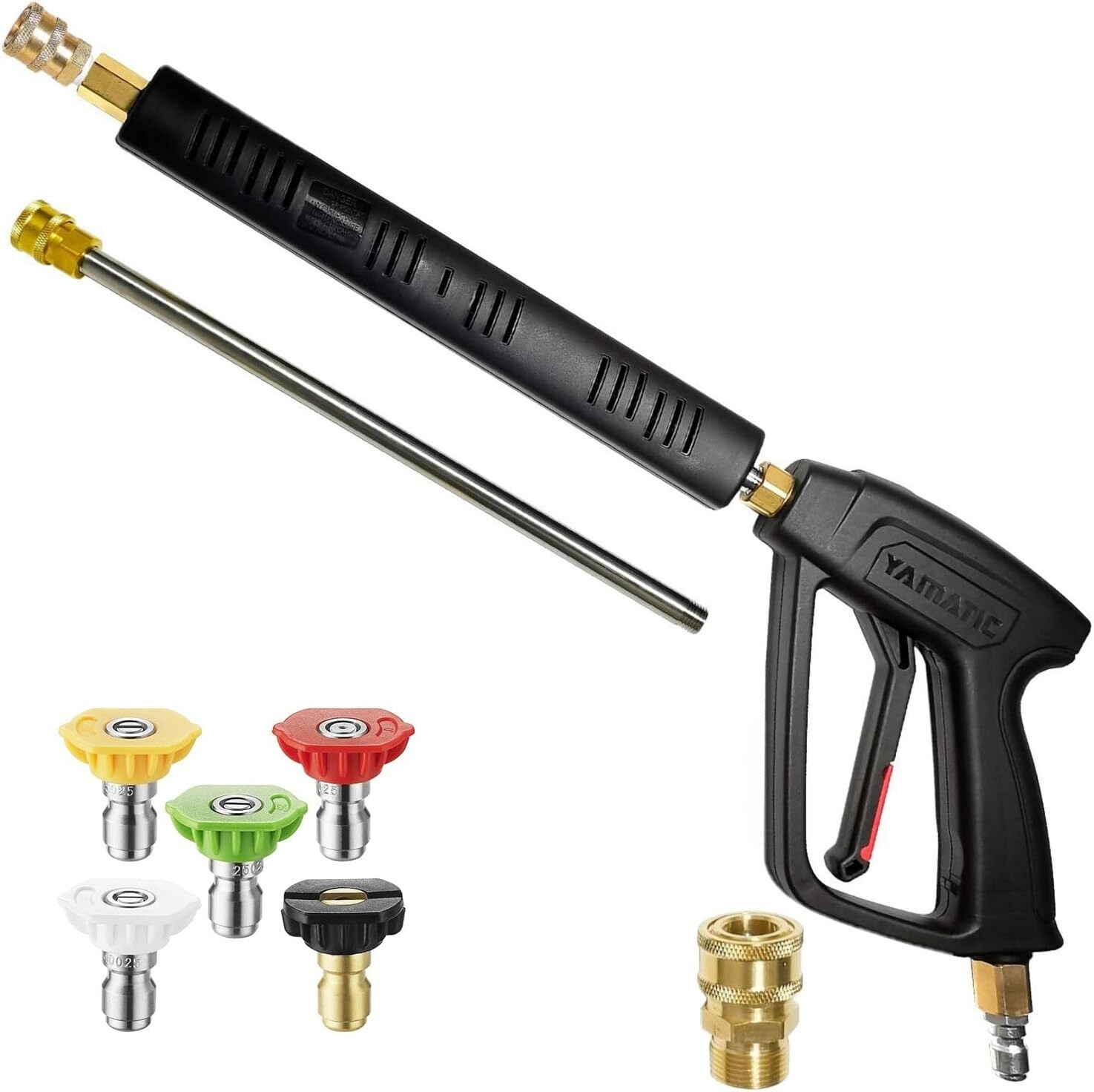Heavy-Duty Ergonomic Pressure Washer Gun with Extension – MAX 4500 PSI