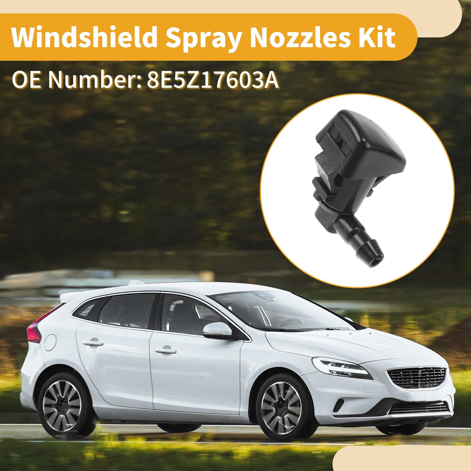 INFINAUTO Windshield Washer Nozzle Kit for Ford Fusion 2008-2012 No.8E5Z17603…