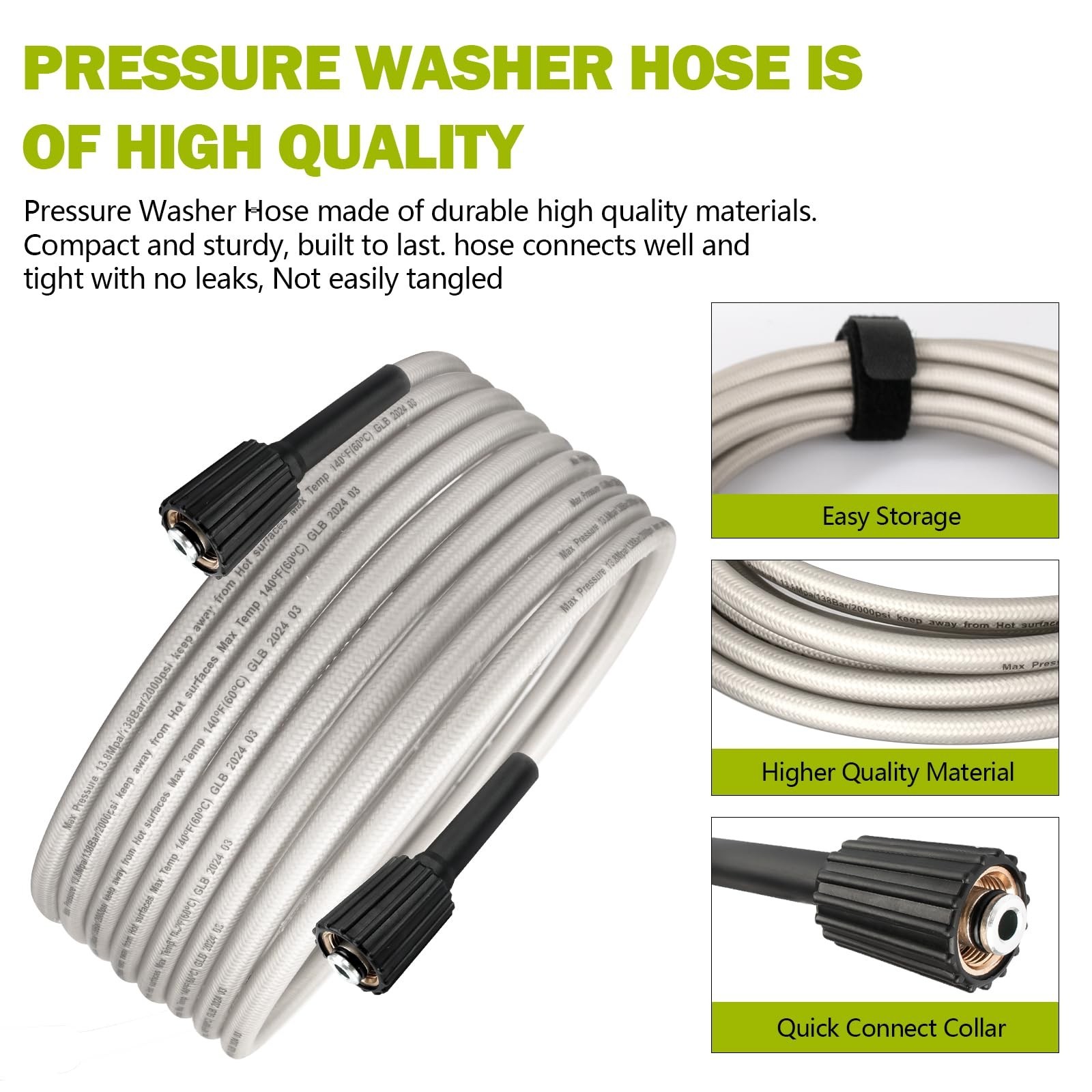 Pressure Washer Hose Replacement for Electric Power Washers RY141600 RY141612 RY