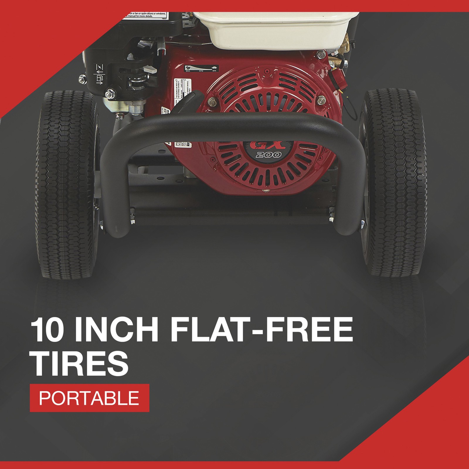NorthStar Gas Cold Water Pressure Washer, Honda GX200 OHV Engine, 3300 PSI, 2.5