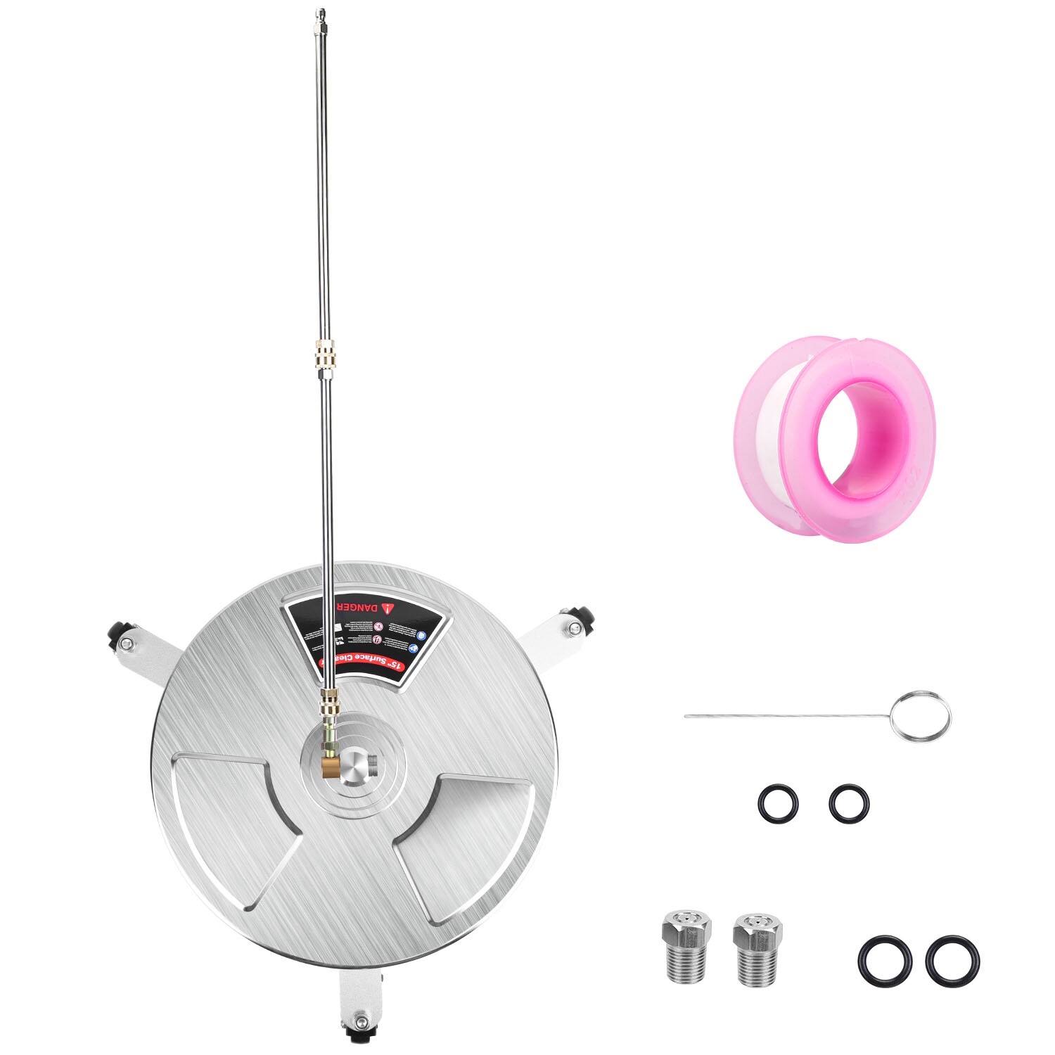 15in High Pressure Washer Flat Surface Cleaner Stainless Power Washer Portable