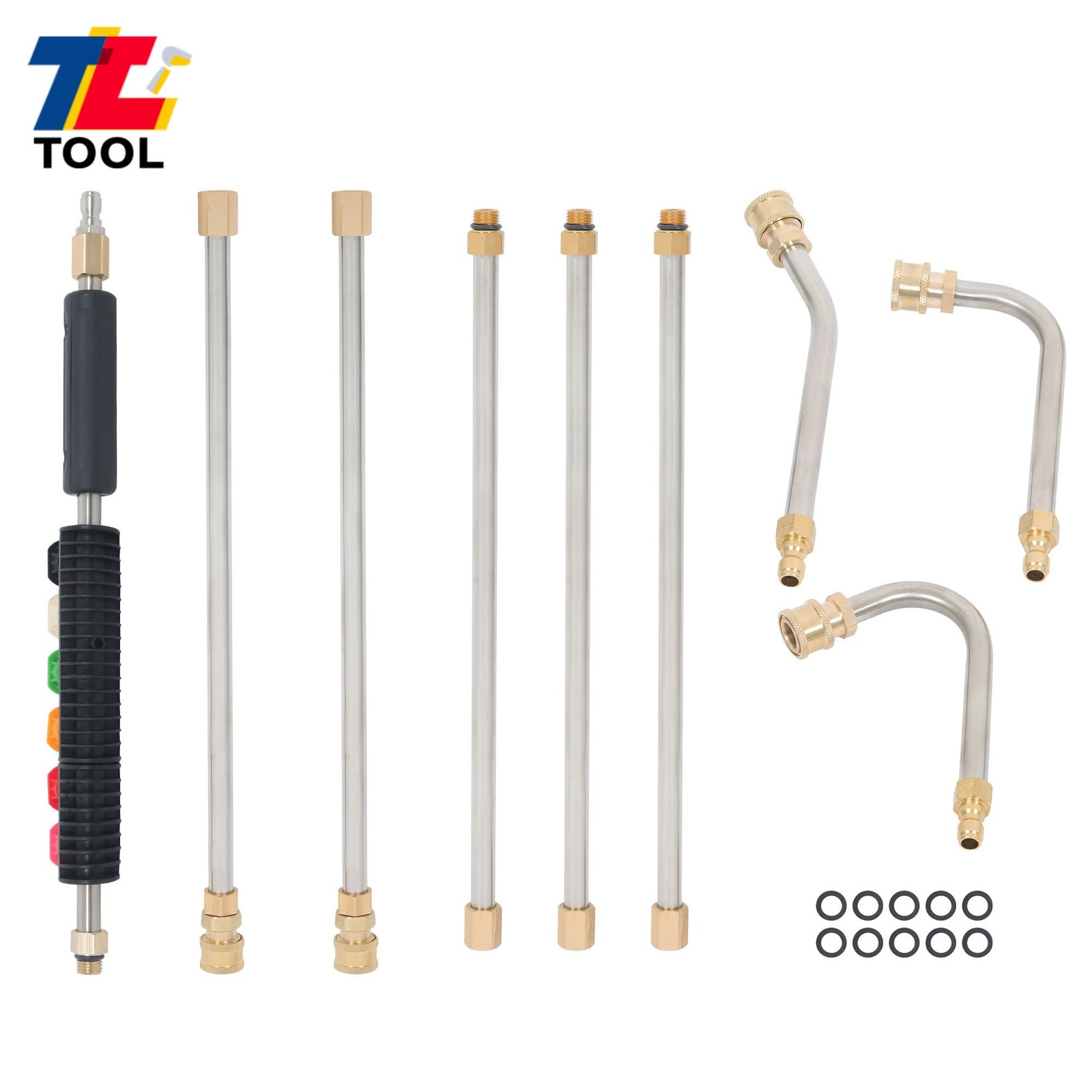 9 Pack 1/4″ Connect Pressure Washer Extension Wand Upgrade Power Washer Lance