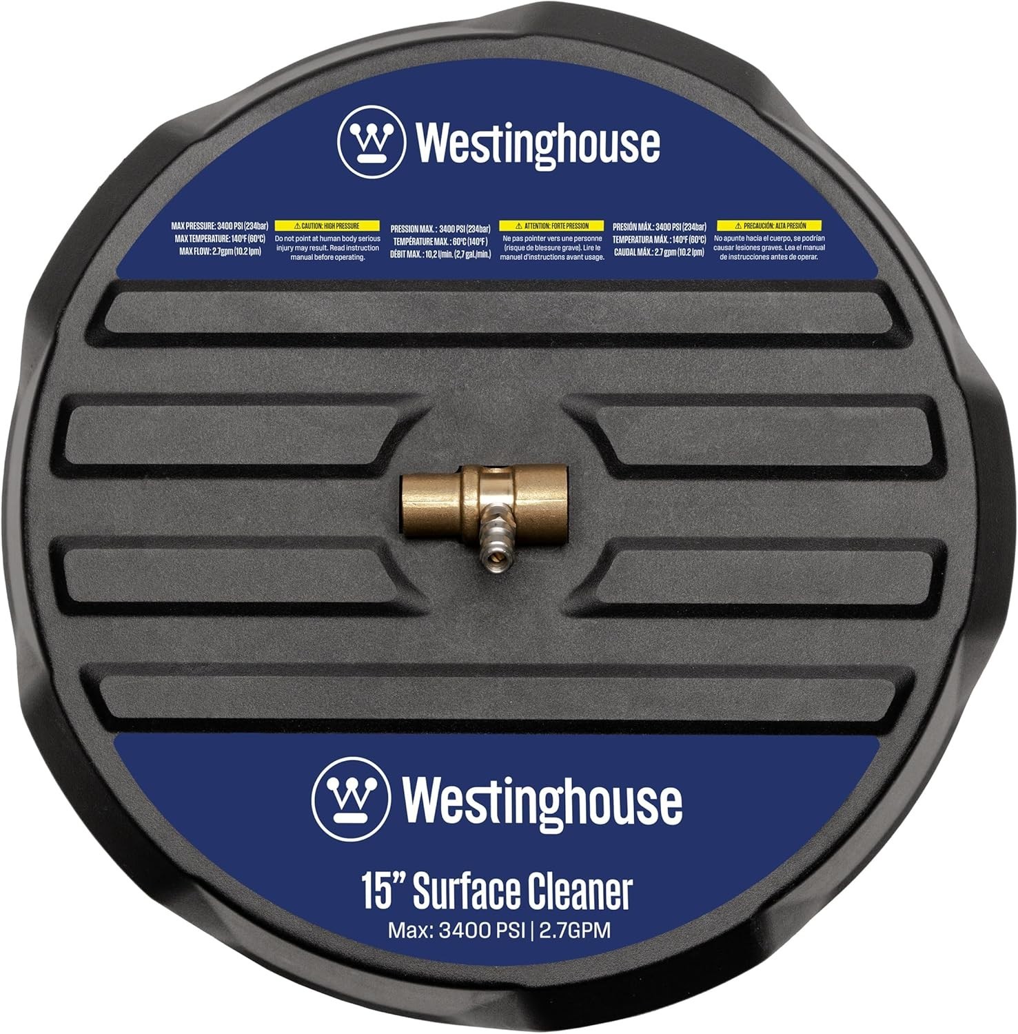 15” Pressure Washer Surface Cleaner Attachment – 3400 Max PSI, 1/4” Connector