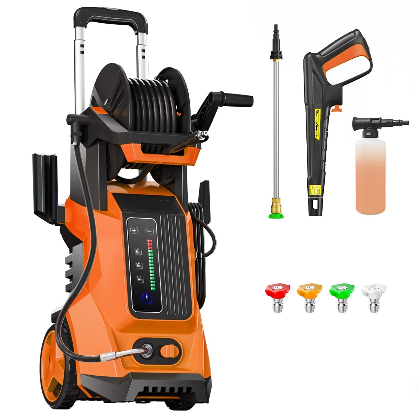 Pressure Washer 4500PSI 4.0GPM, 15-Level Touchscreen, 4 Nozzles, for Home