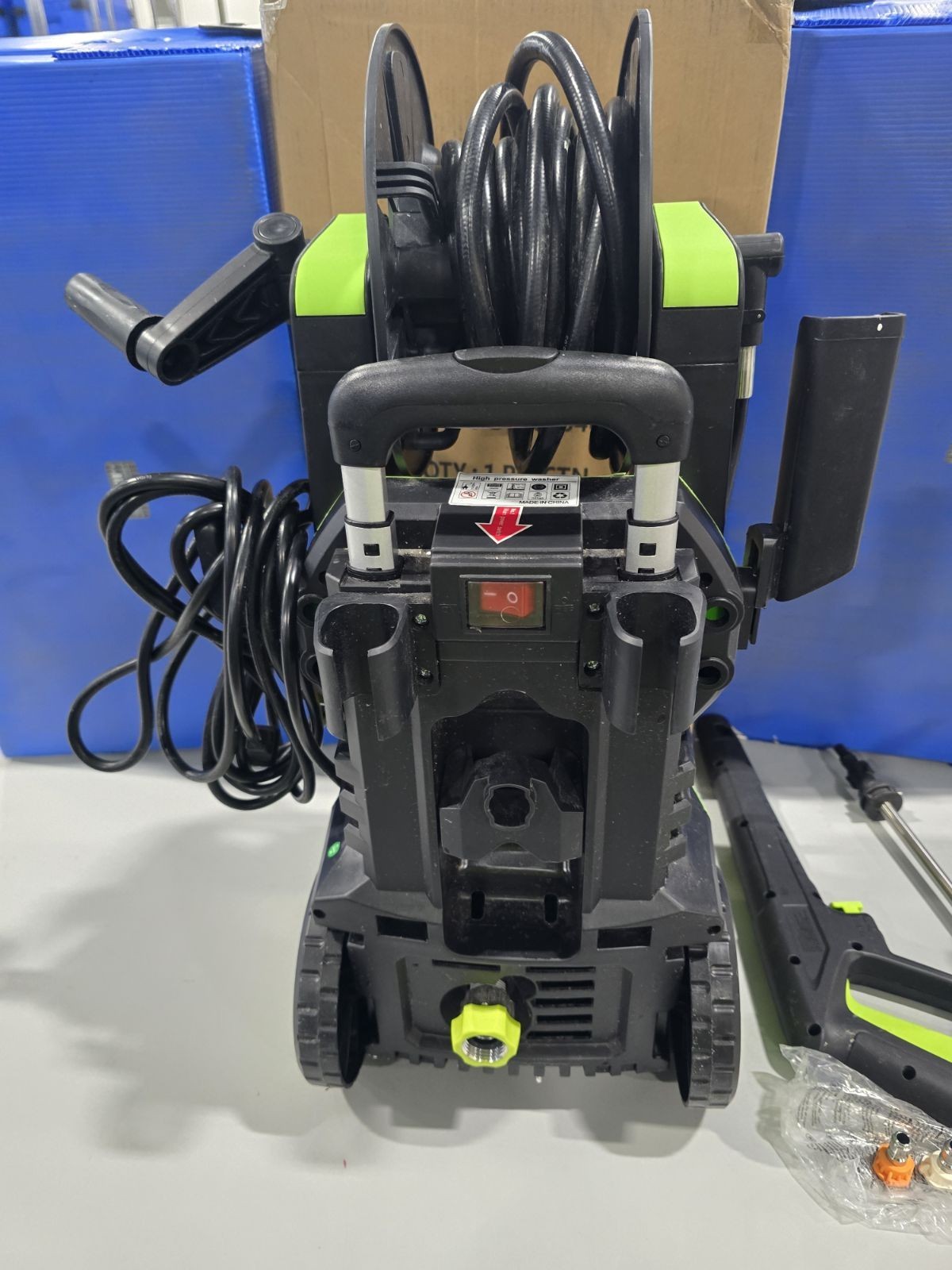 ELECTRIC PRESSURE WASHER, 3800PSI MAX 2.6GPM SMART HIGH PRESSURE – GREEN