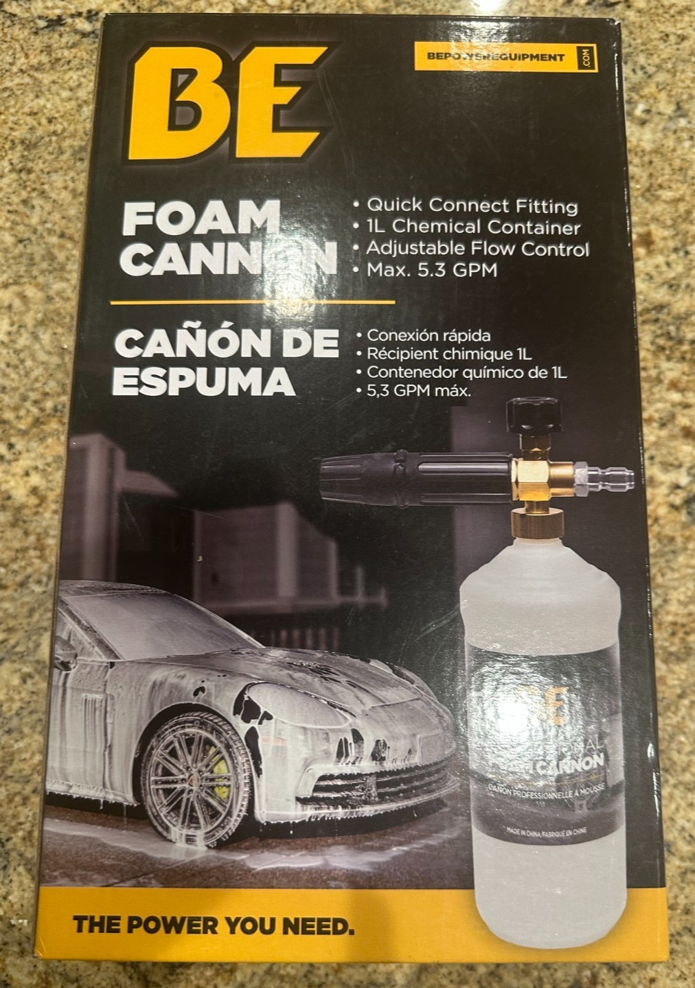 BE Power Equipment Professional Foam Cannon, 4400 PSI, 5.3 GPM