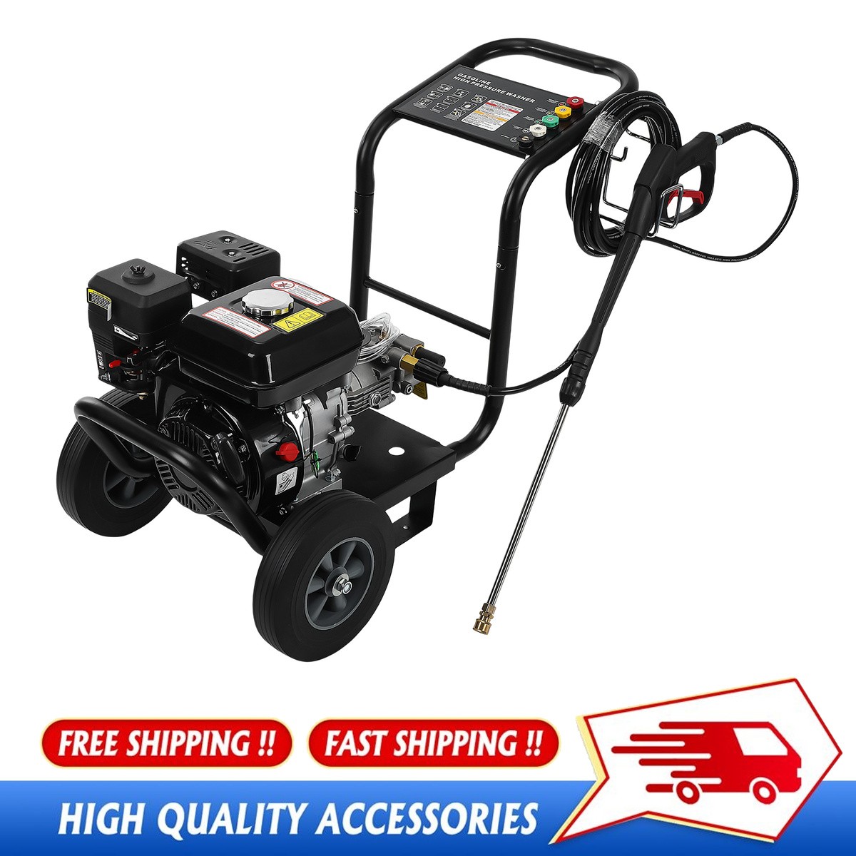 PETROL PRESSURE WASHER for Cars Fences Spray Gun Cold Water 240 BAR Gas Powered