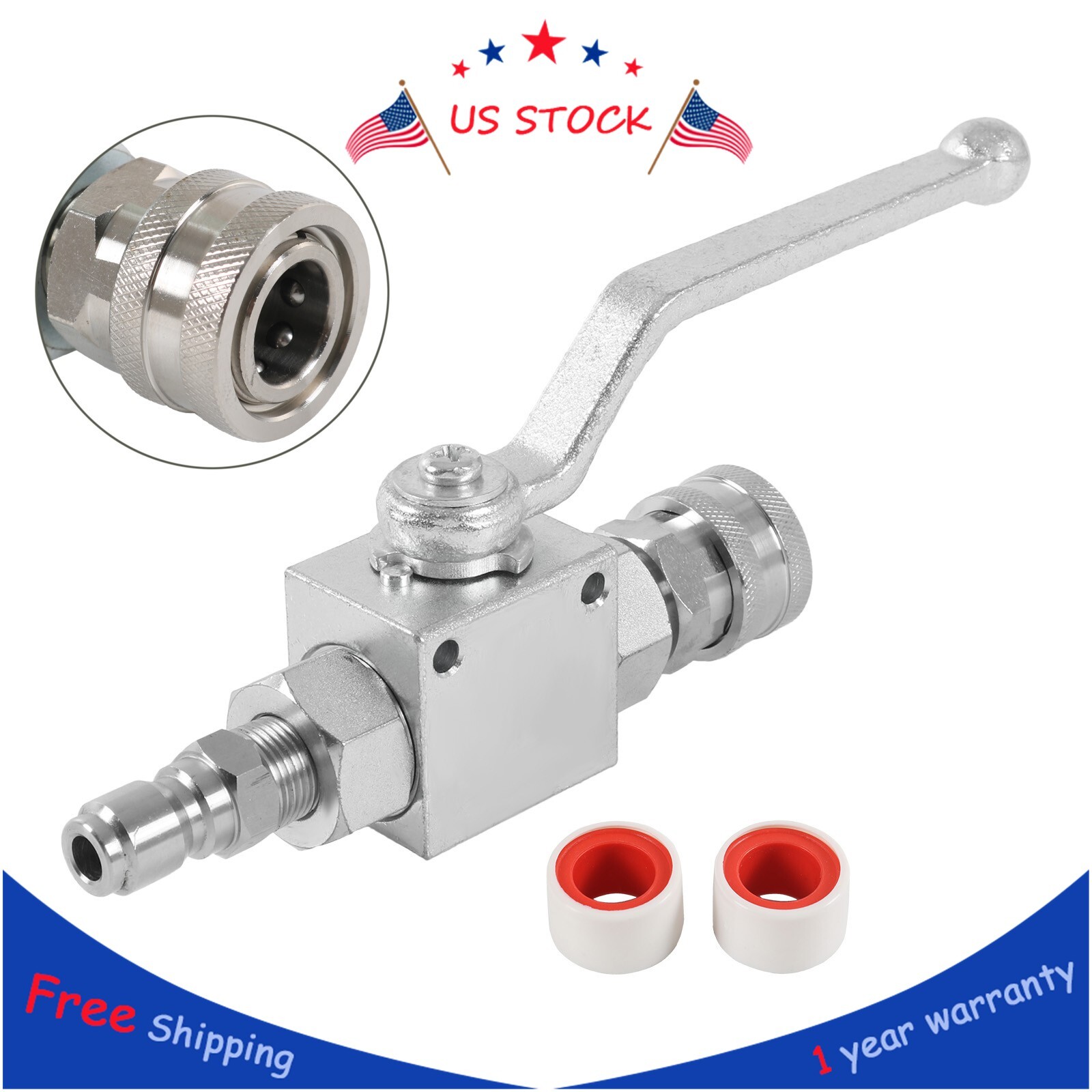 3/8″ Ball Valve for Pressure Washers Max 4500 PSI 3/8″ fitting Female Out