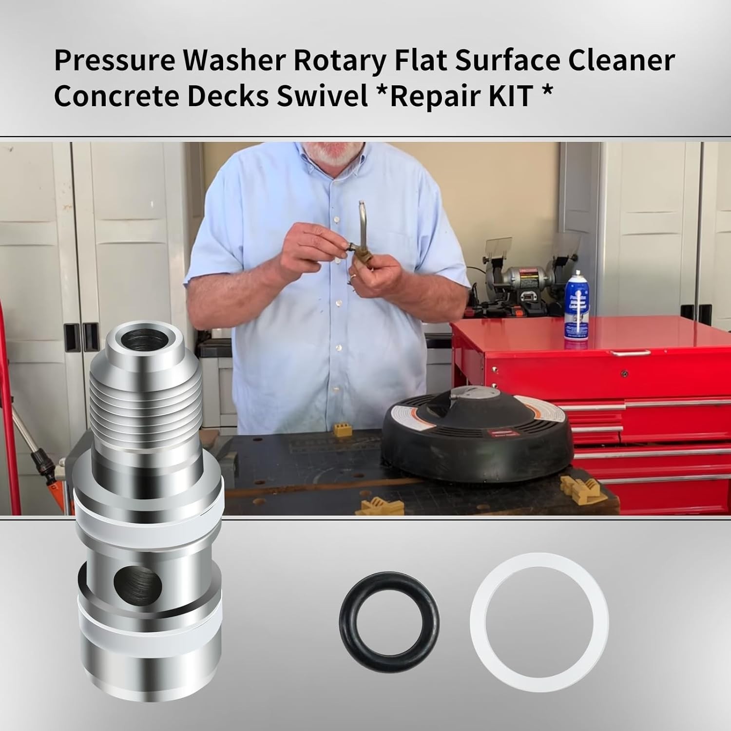 Universal Pressure Washer Rotary Surface Cleaner Repair Kit for 12-14″ Models
