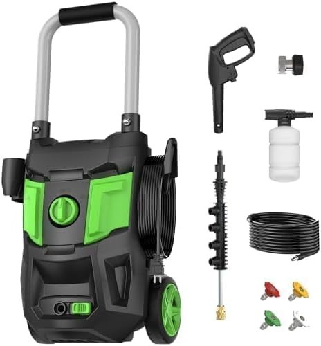 4800 PSI Electric Pressure Washer w/ Foam Cannon & 4 Nozzles – Car & Patio