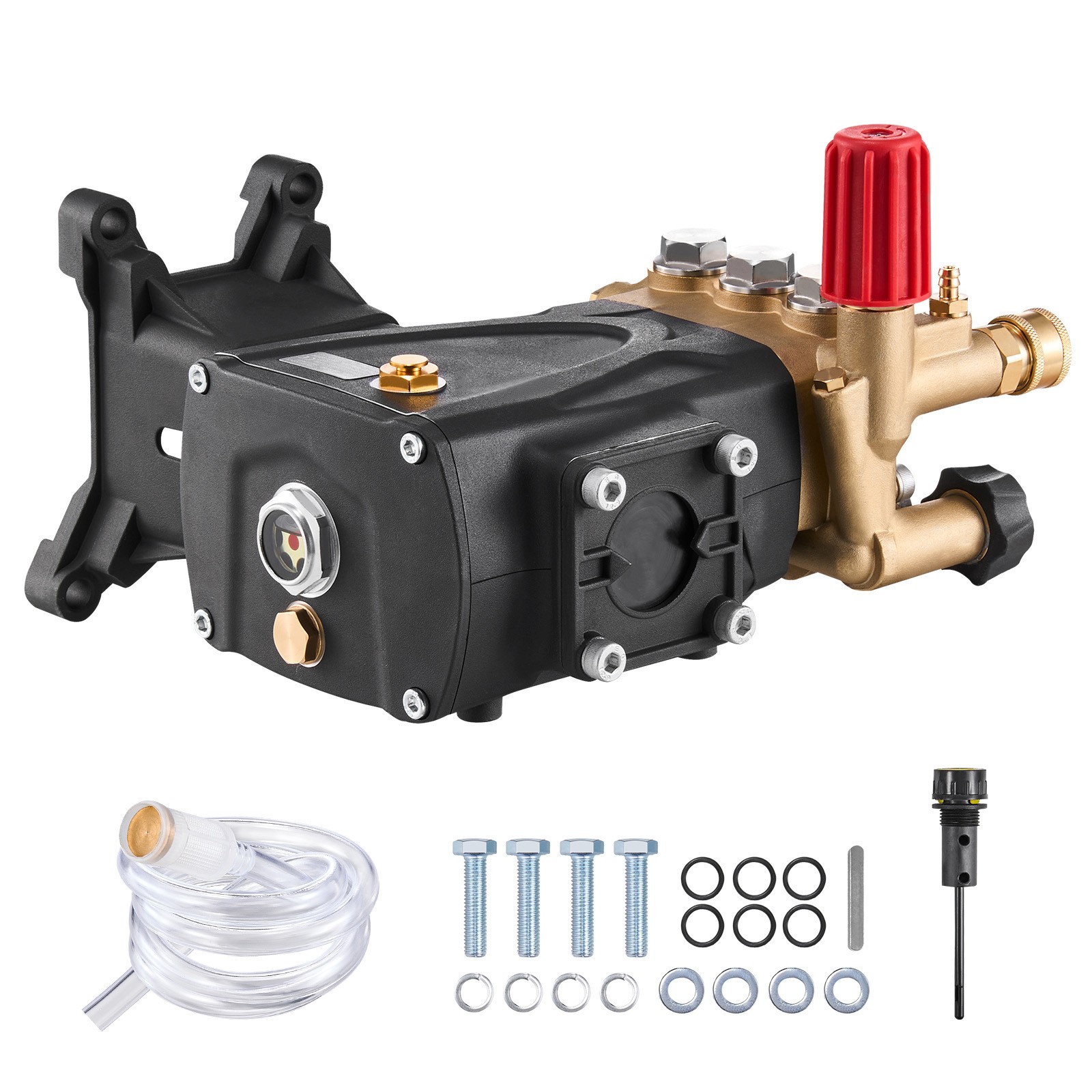 Uimoso Horizontal Triplex Plunger Pump, 4000 PSI, 4.0 GPM, 1-Inch Shaft