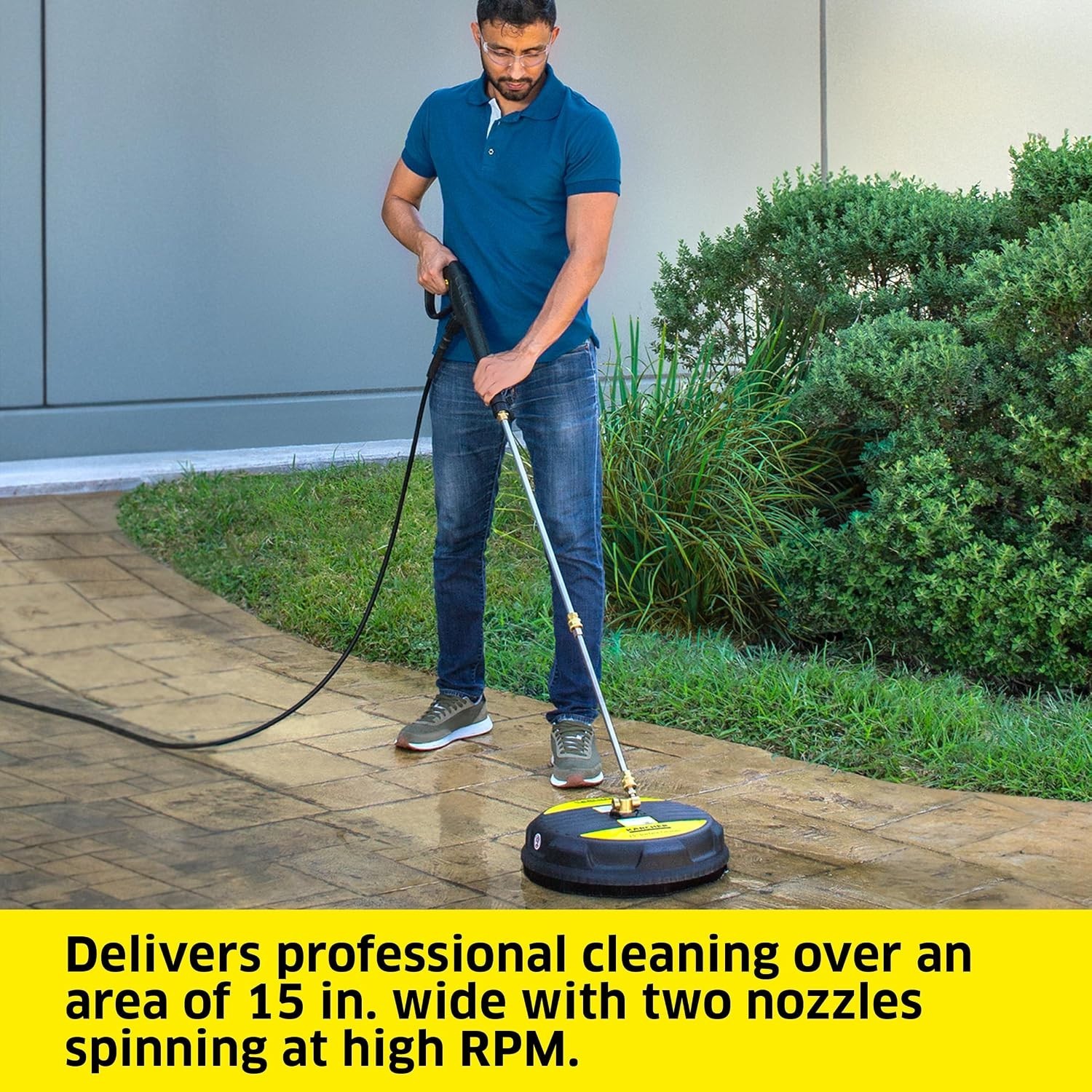 Efficient 15″ Surface Cleaner for Pressure Washers – Quick Connect, Streak-Free