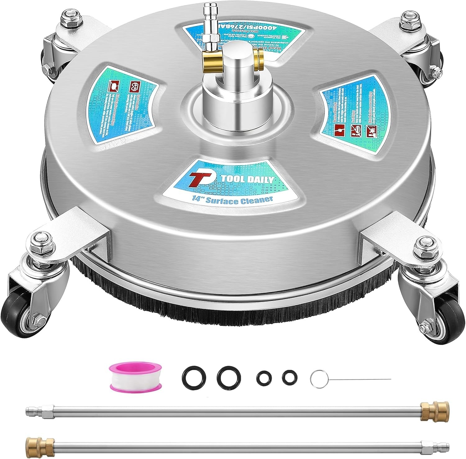 Effortless 14” Stainless Steel Power Washer Cleaner – 4000 PSI Efficiency