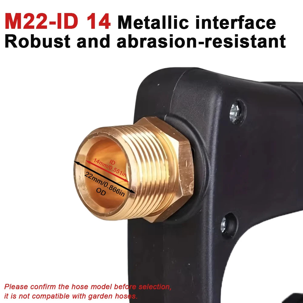2175 PSI High Pressure Washer Gun Blue/Black Short Handle – M22-14 Thread Option