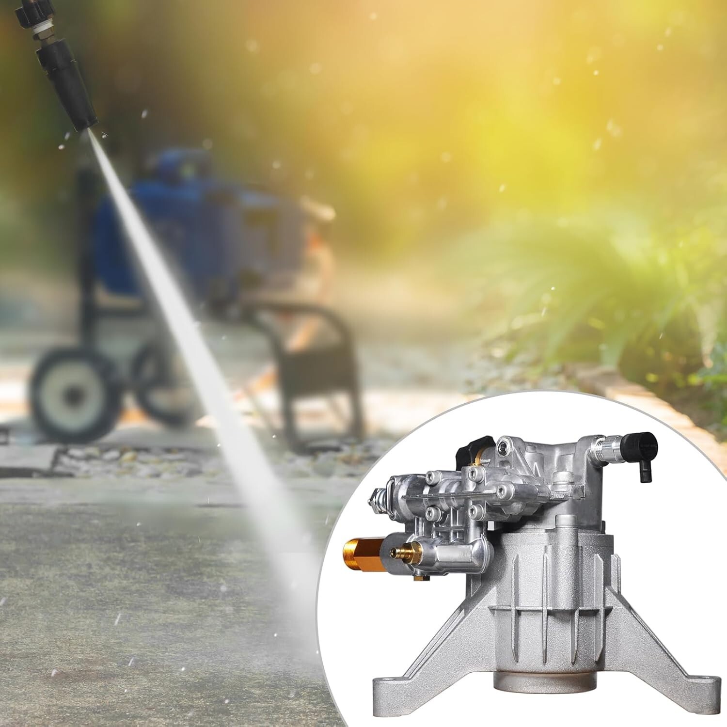 TOOLCY High Pressure Washer Pump 3100 PSI 7/8″ Shaft Vertical 2.5 GPM